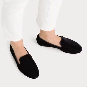 Birdies The Starling Black Velvet Loafers, Size 9.5